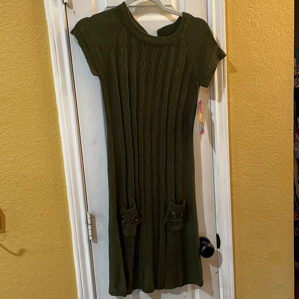 She’s Cool Green Knit Dress